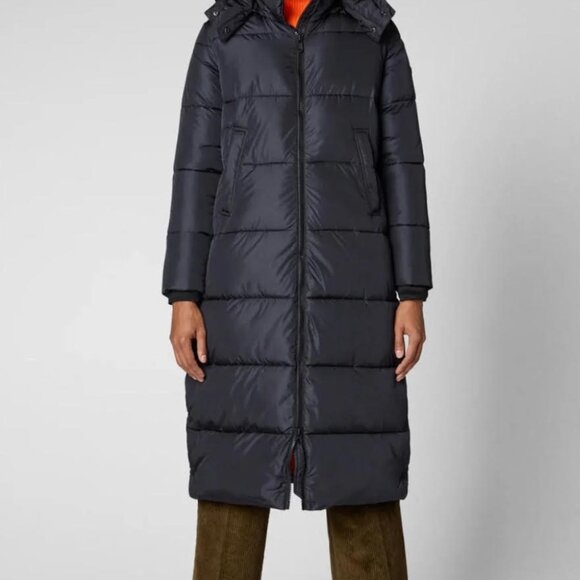 Save The Duck black Colette long puffer coat 3 L - please read carefully - Picture 1 of 16